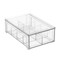 mDesign Stackable Kitchen Storage Bin Box with Pull-Out Drawer - Clear